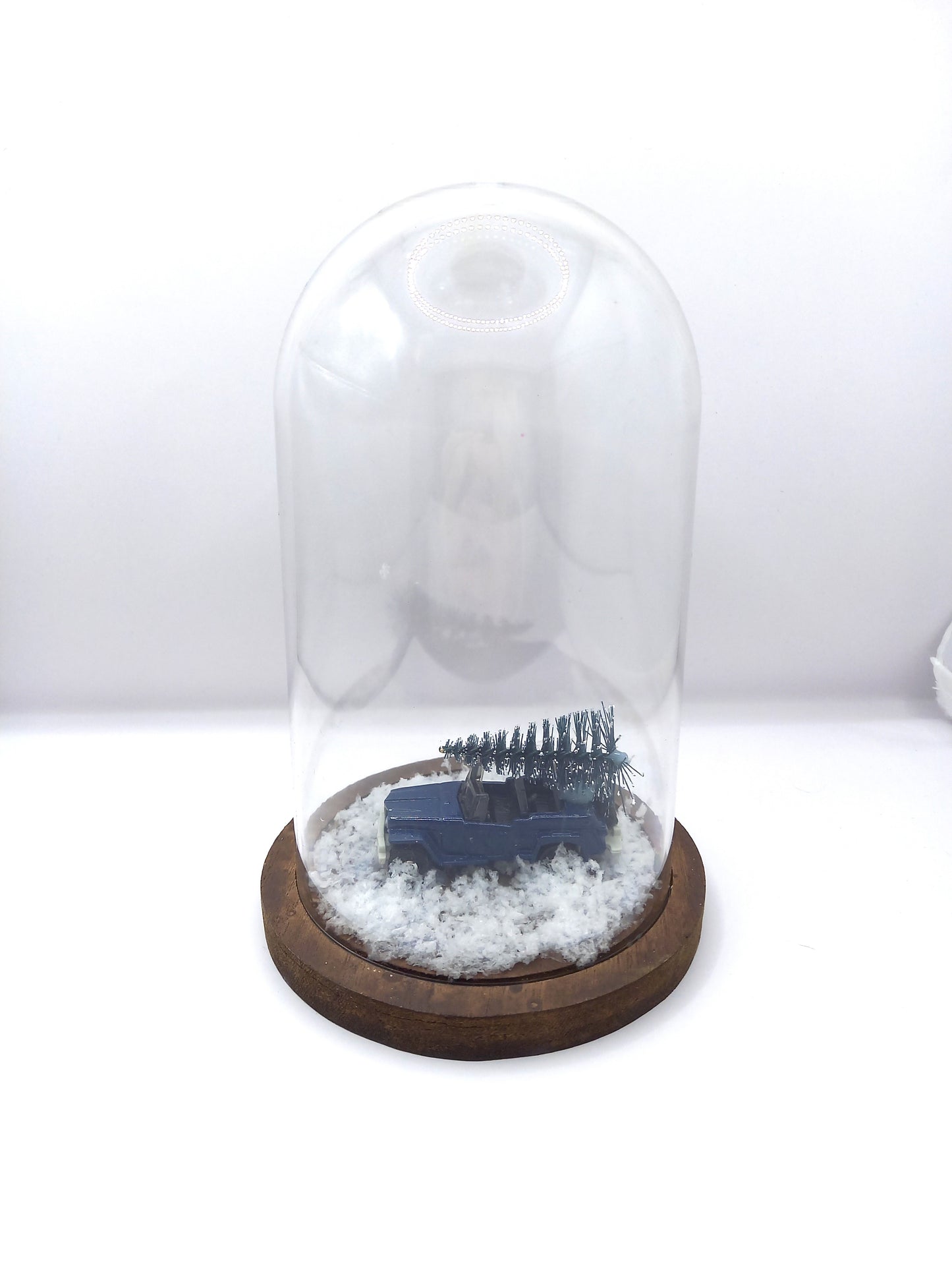 Cloche Noël voiture bleu