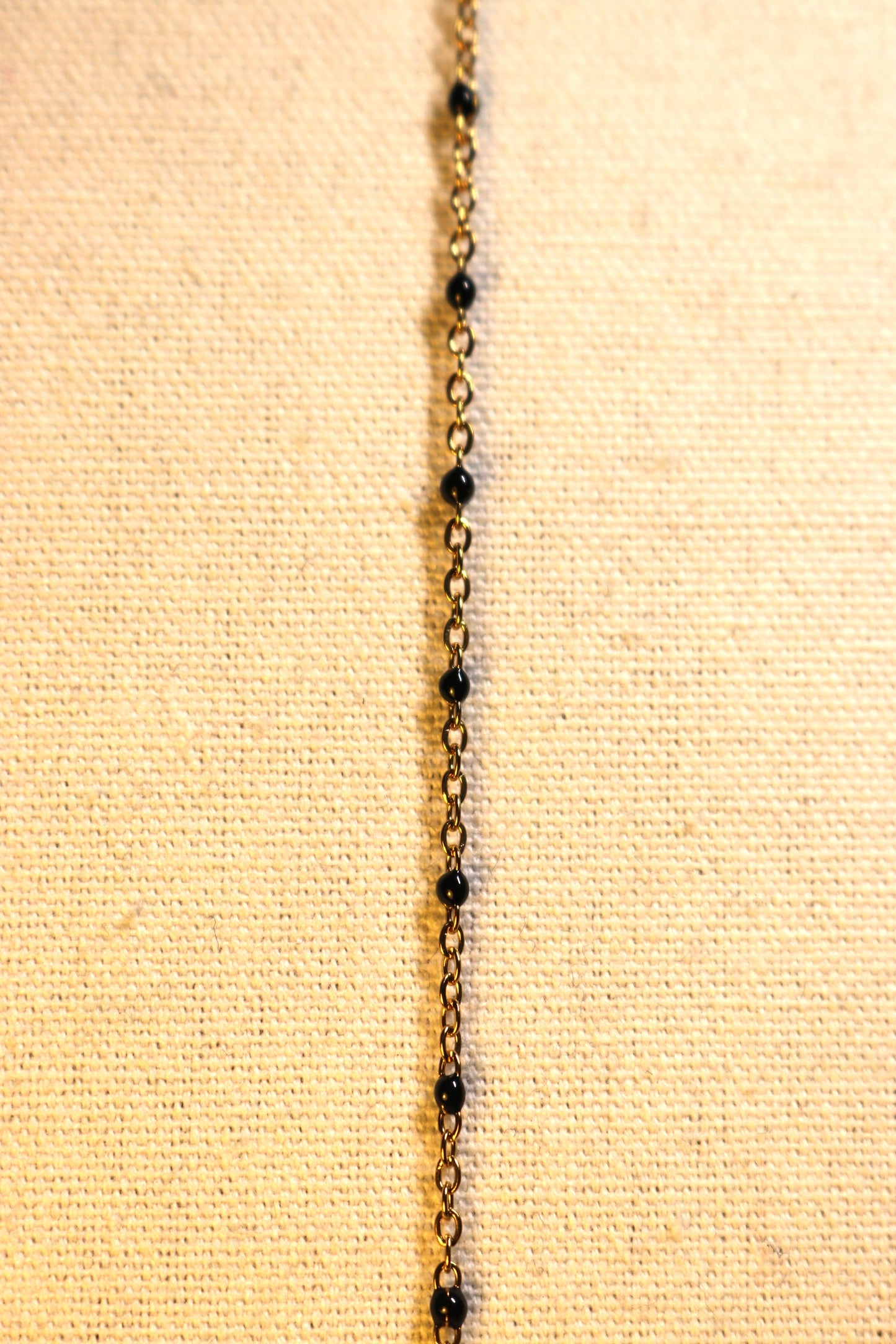 Bracelet - chaîne boule noire