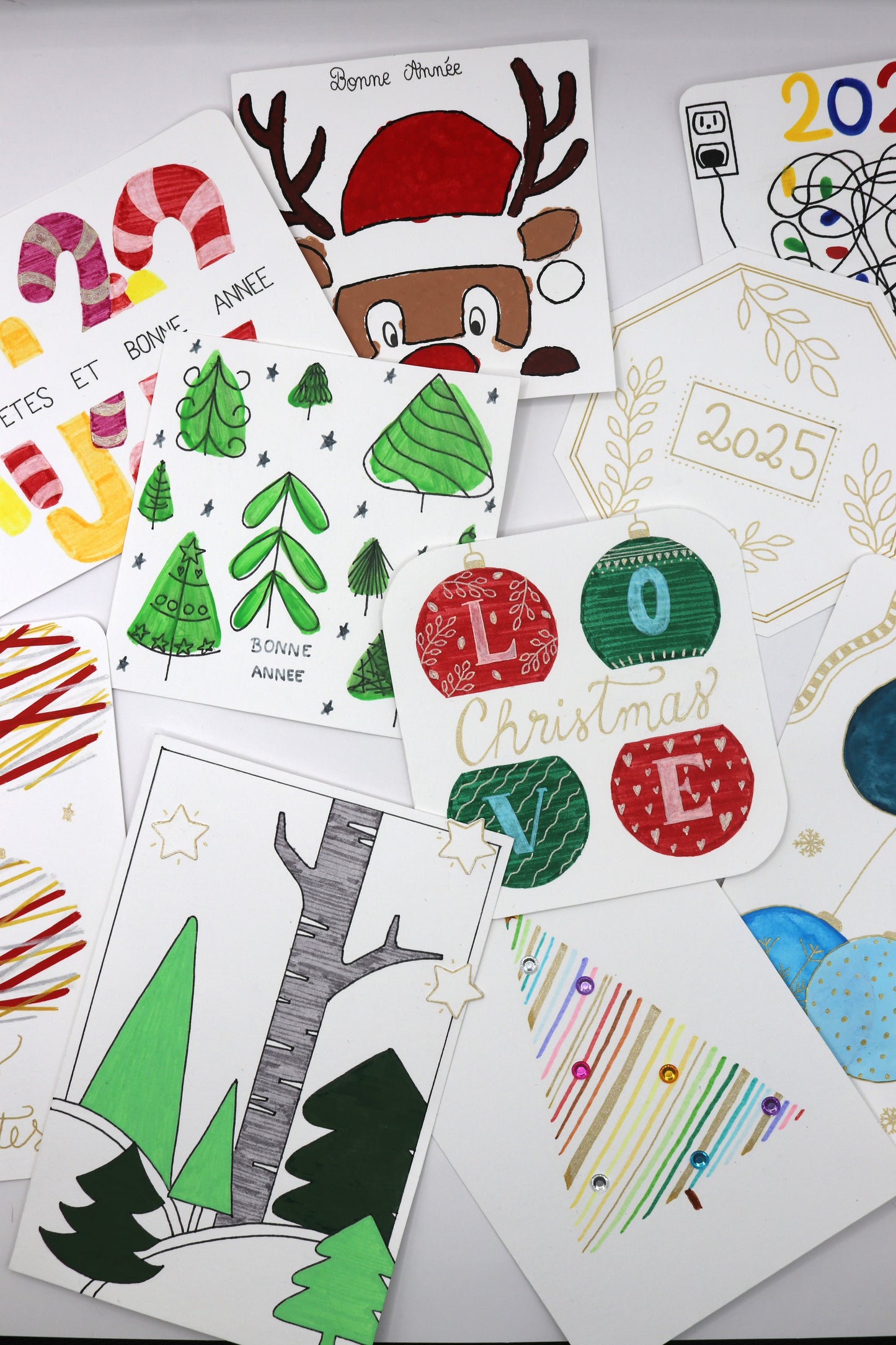 Lot de 3 cartes de Vœux (aléatoire)