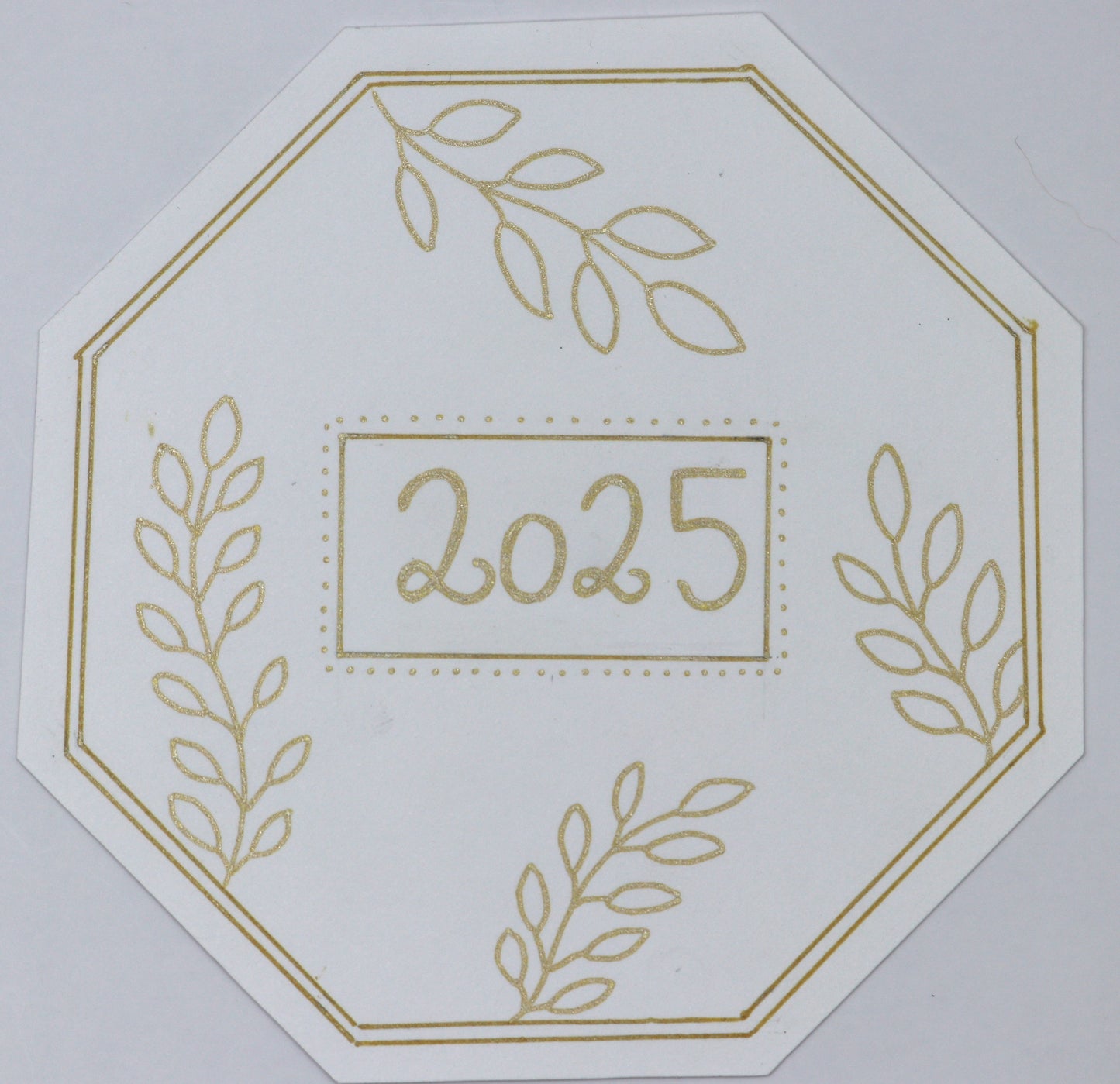 Carte de Vœux Hexagone doré