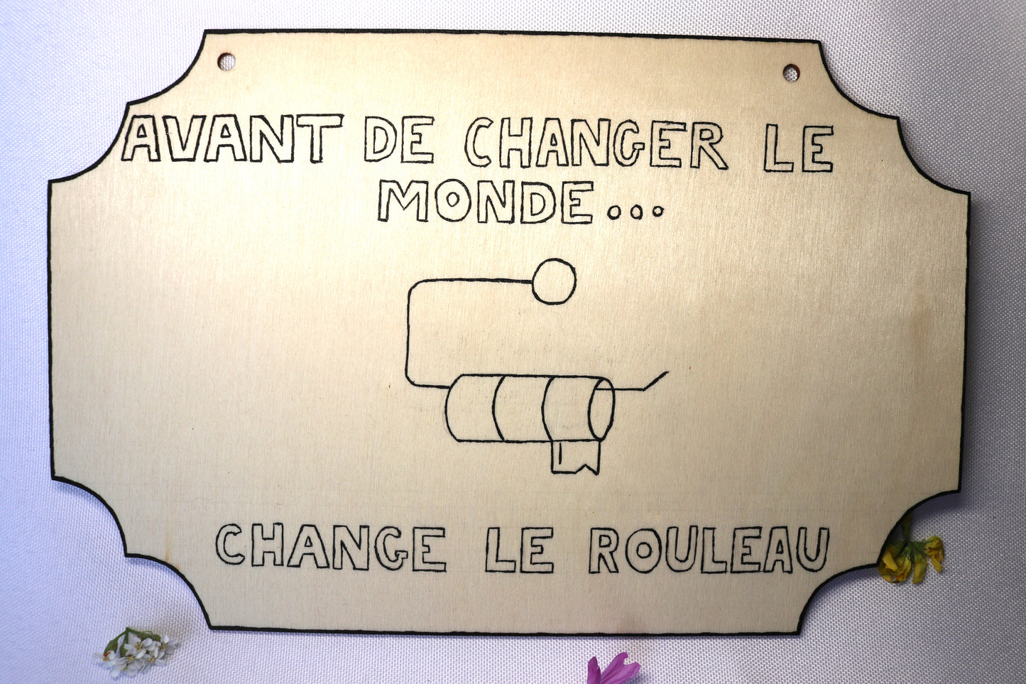 Decoration pour WC peinte à la main