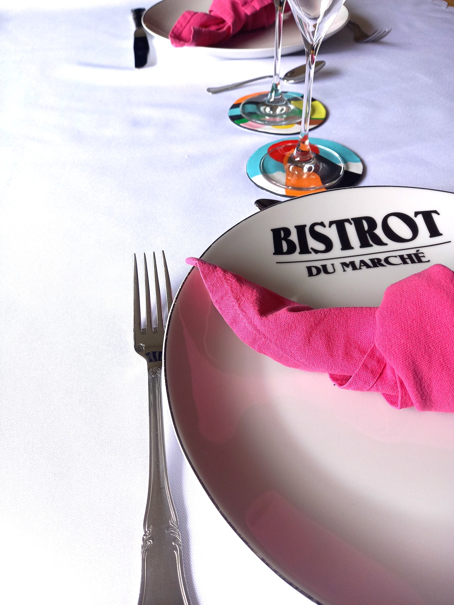 Dessous de verre au design de montagne fait main