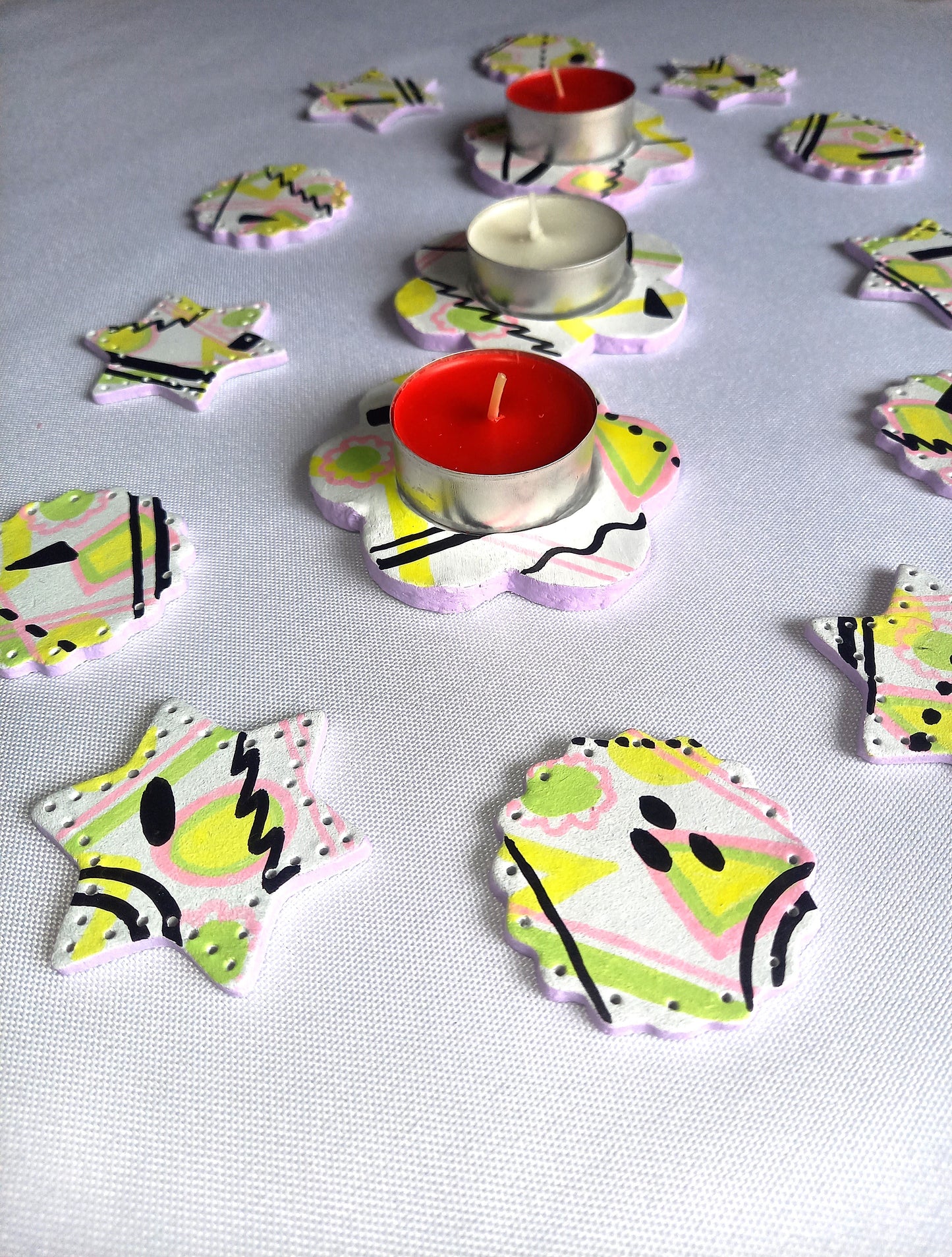 Forme argile décoraion table fait main