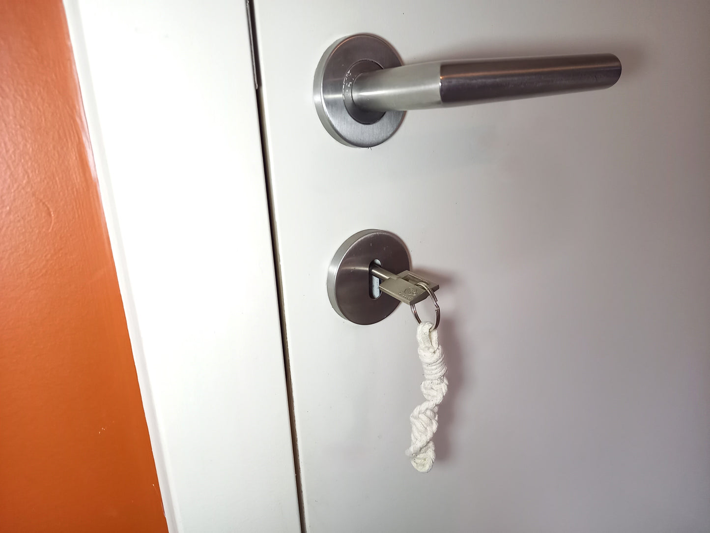 Porte clé macramé corde fait main