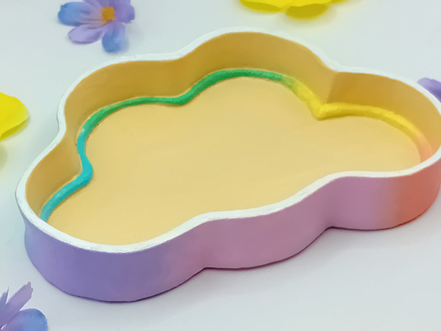 Vide poche/ soucoupe - nuage arc-en-ciel