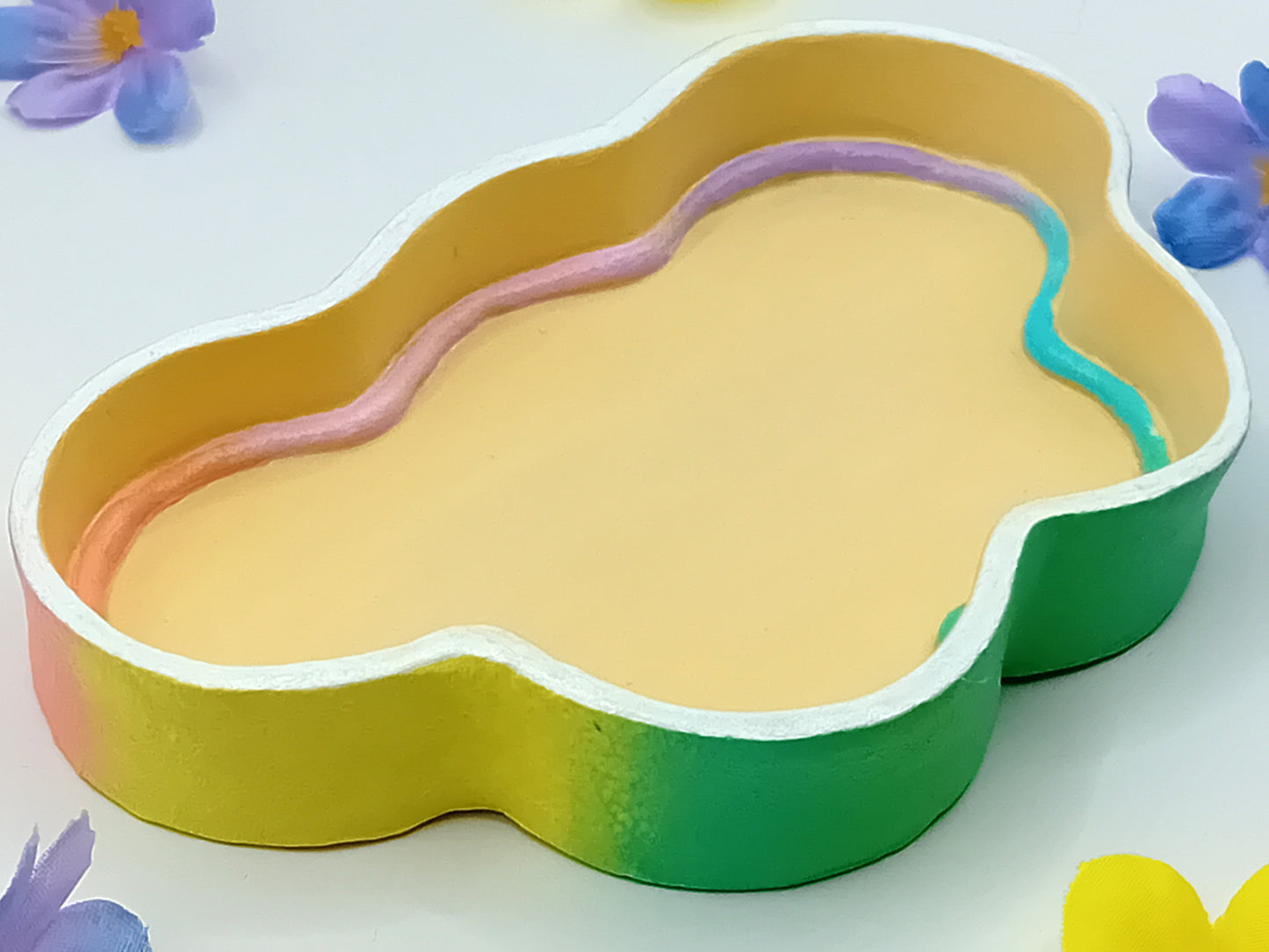 Vide poche/ soucoupe - nuage arc-en-ciel
