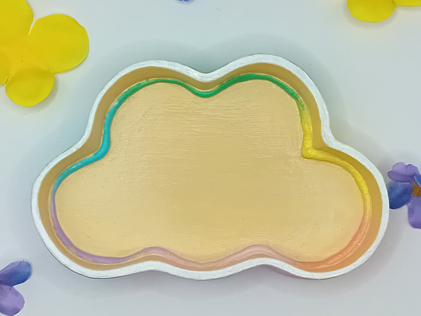 Vide poche/ soucoupe - nuage arc-en-ciel
