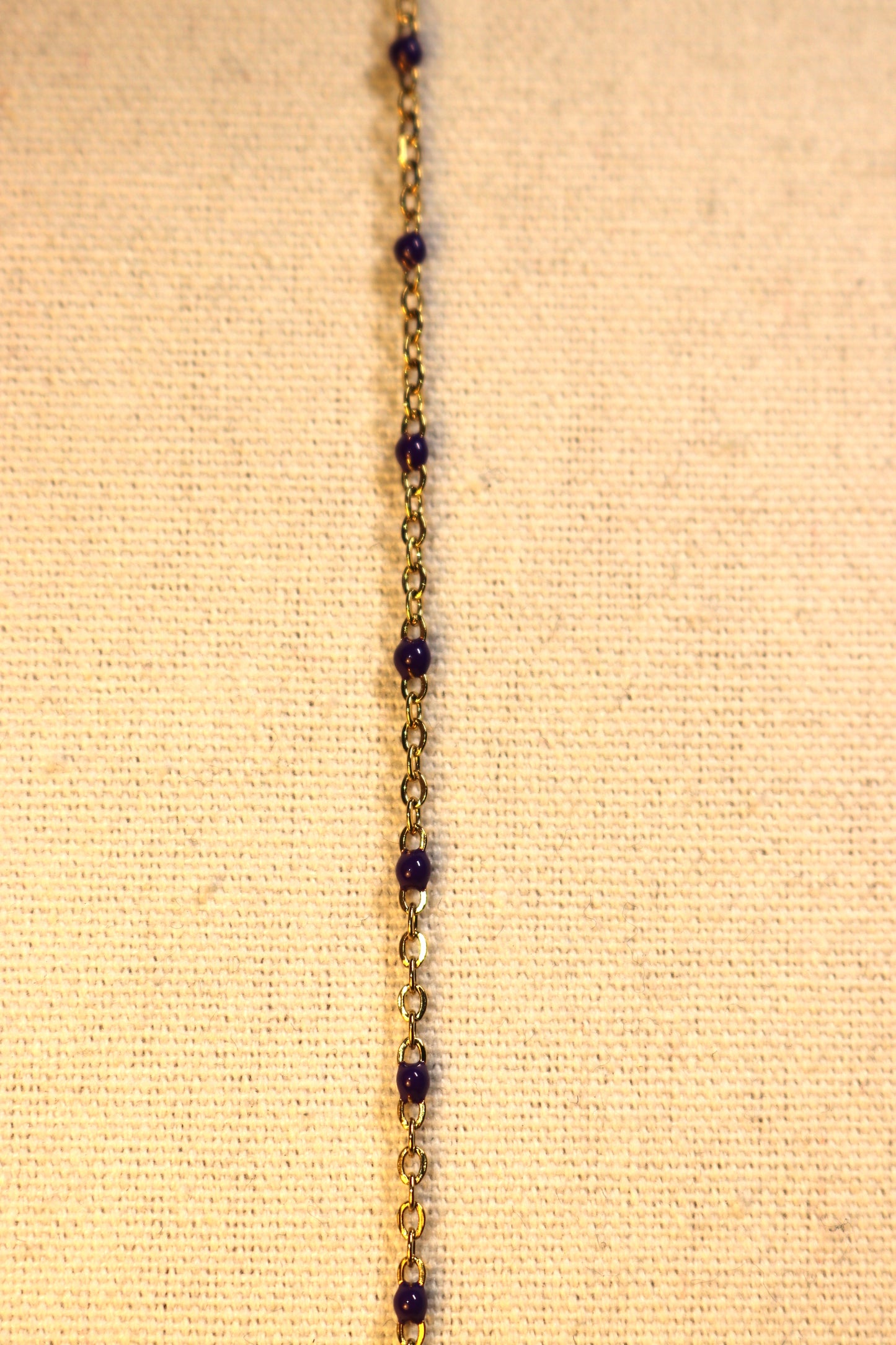 Bracelet - chaîne boule mauve