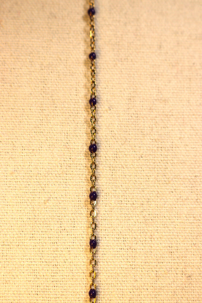 Bracelet - chaîne boule mauve