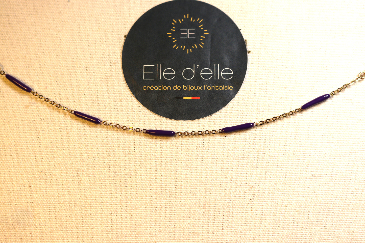 Bracelet - chaîne tige mauve