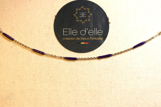 Bracelet - chaîne tige mauve