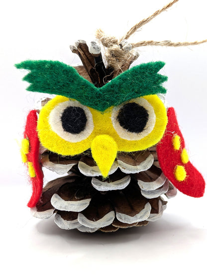 Boule chouette pomme de pin