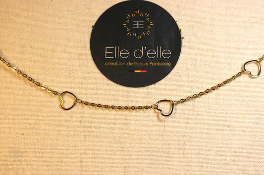 Collier - chaîne cœur vide