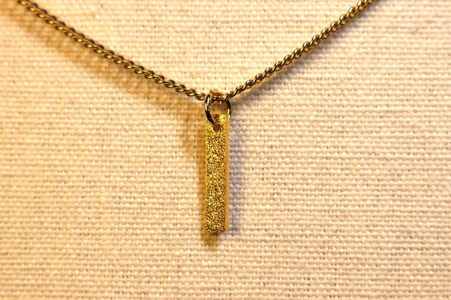 Collier - médaillon rectangle brillant