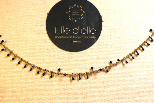 Collier - pic avec boule noire