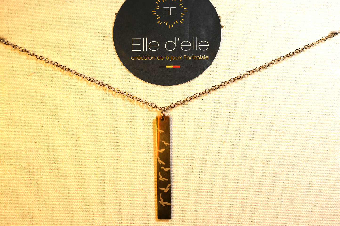 Collier - rectangle hirondelles