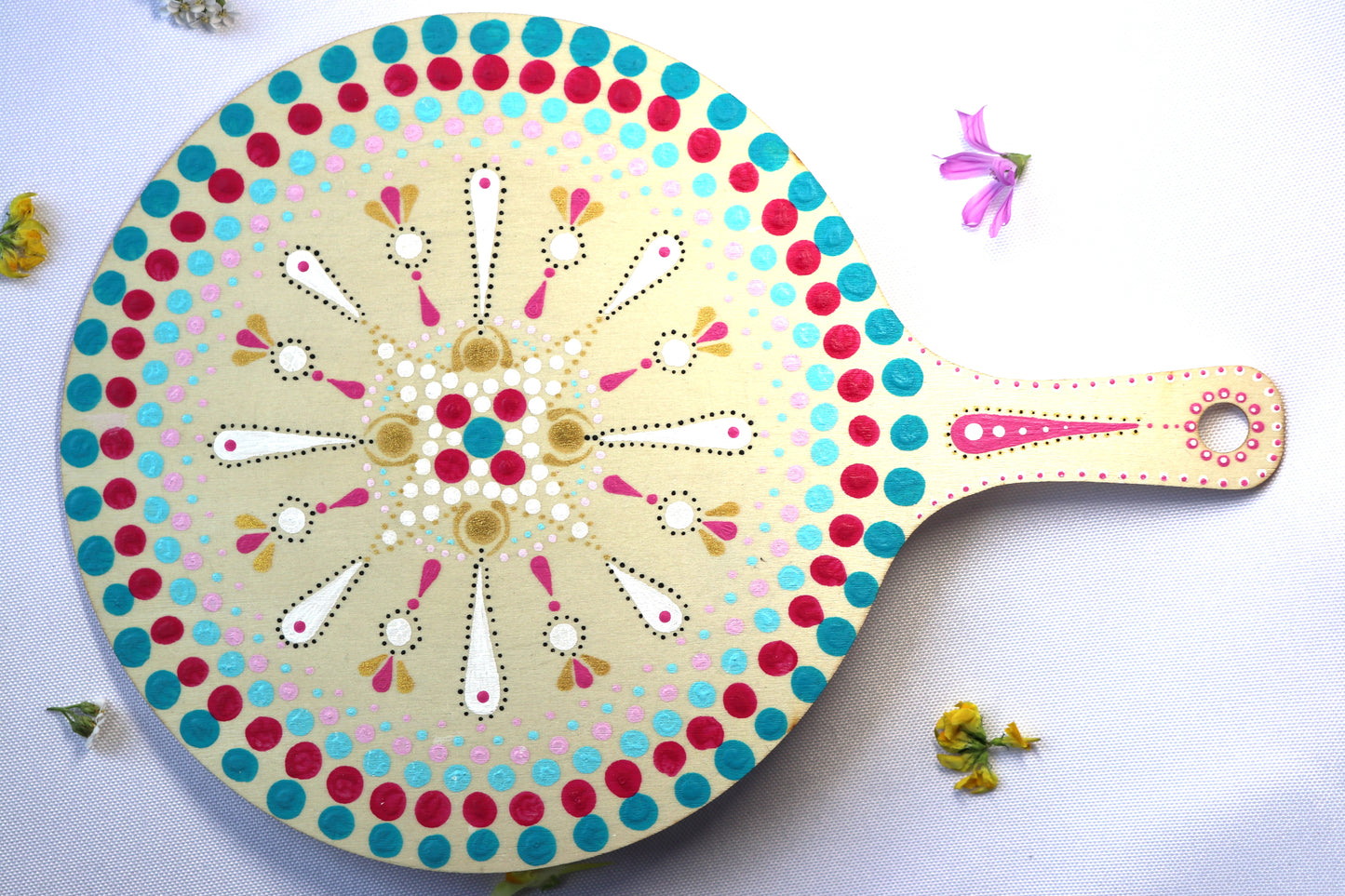 Planchette en bois avec point pour cuisine point fait main