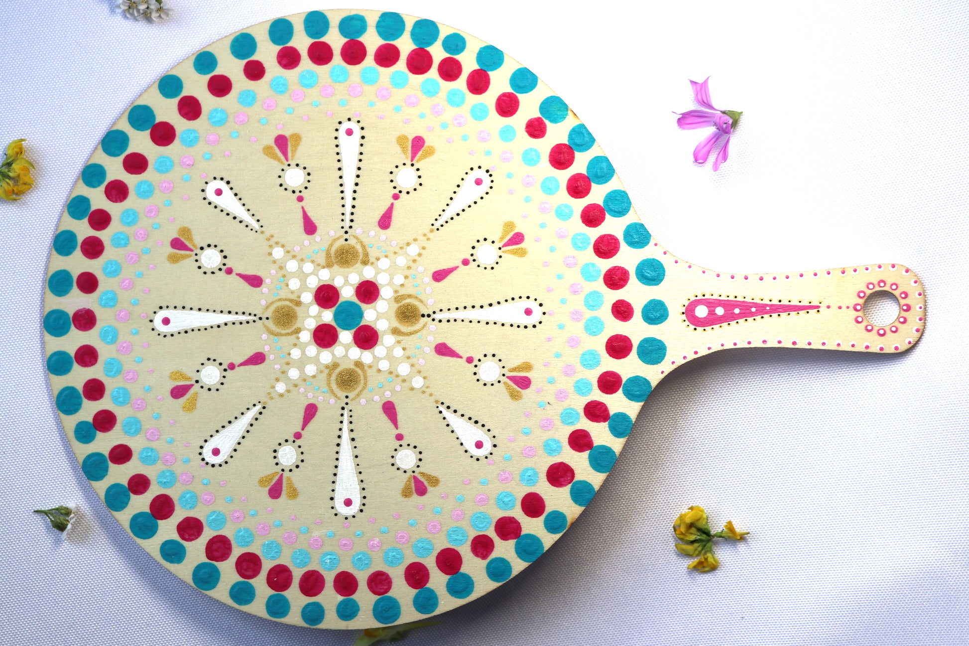 Planchette en bois avec point pour cuisine point fait main