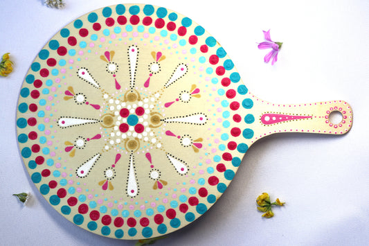 Planchette en bois avec point pour cuisine point fait main