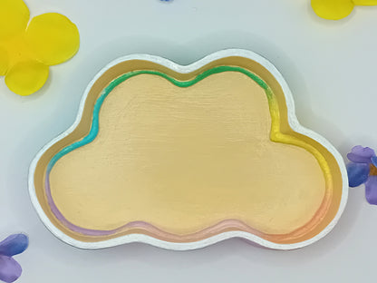Vide poche/ soucoupe - nuage arc-en-ciel