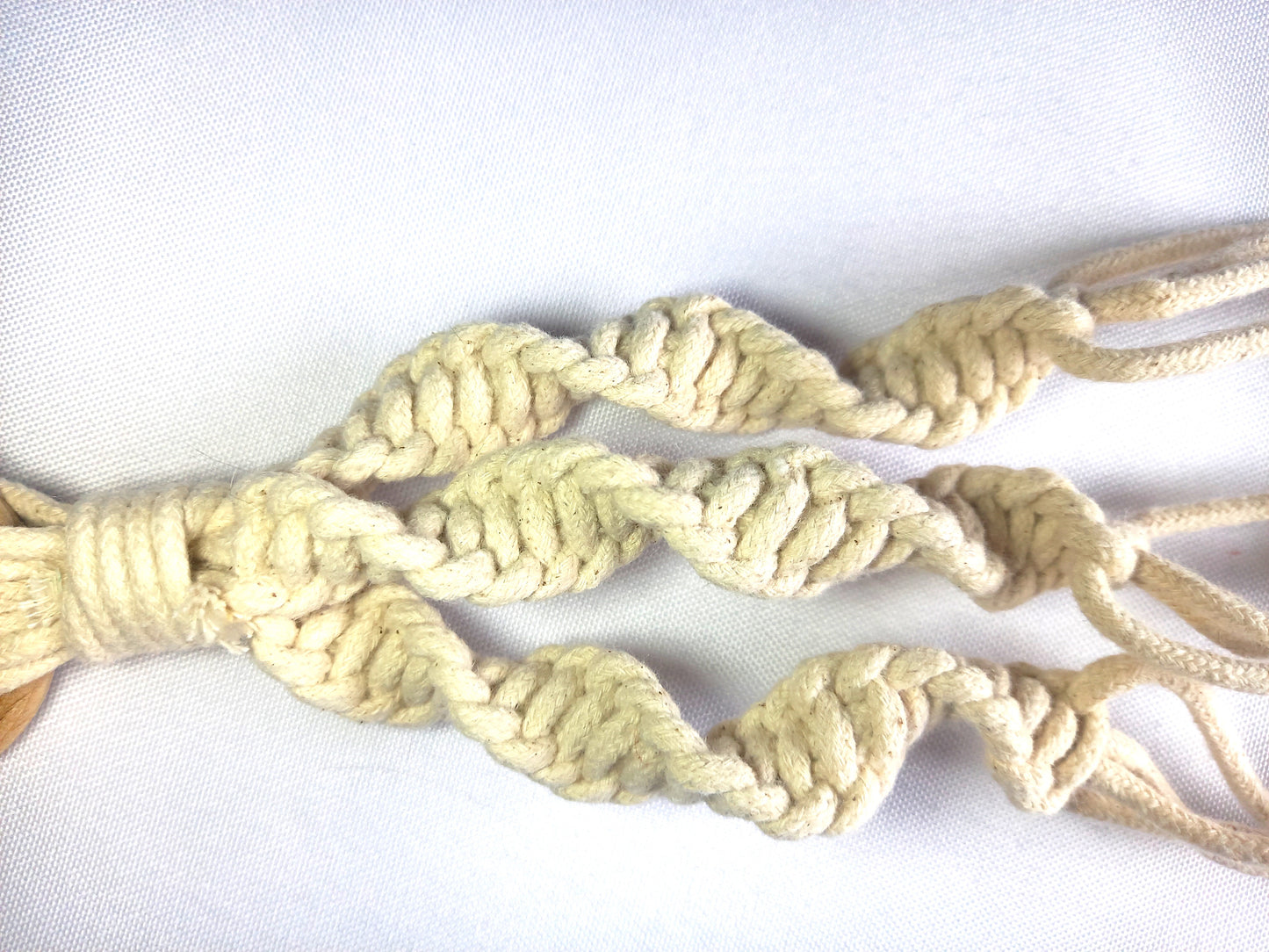 Suspension plante macramé corde torsade fait main