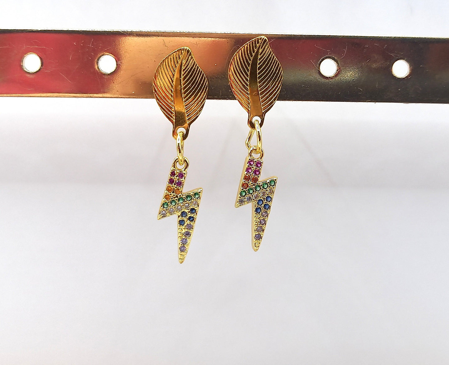 Boucle d'oreille - éclair brillant