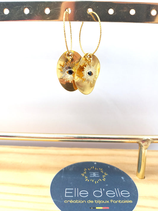 Boucle d'oreille - œil noir