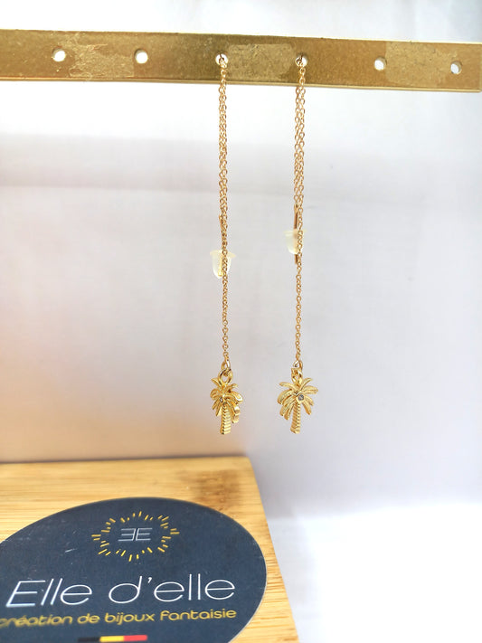 Boucle d'oreille - long palmier